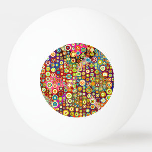 Färgfulla Retro Spots + din idé Pingisboll