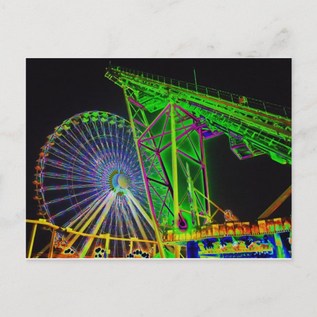 Färgfulla rider vykort (Framsida)