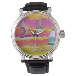 Färgfulla segelbåtar eWatch Watch Armbandsur