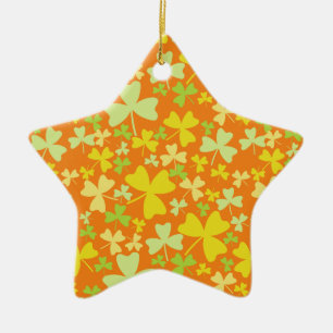 Färgfulla Shamrocks Julgransprydnad Keramik