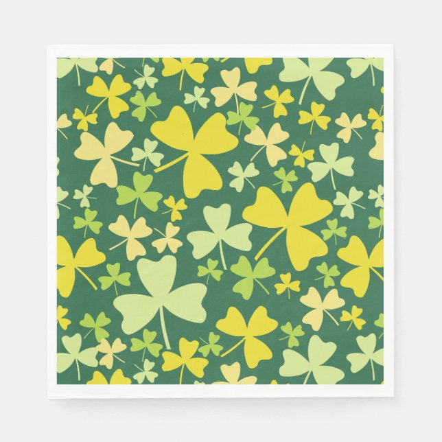 Färgfulla Shamrocks Pappersservett (Framsidan)