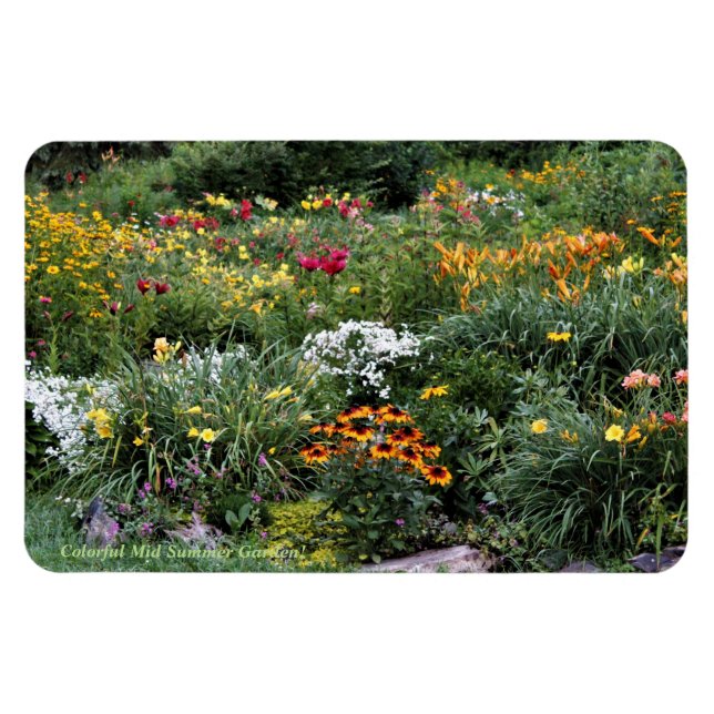 Färgfulla sommarträdgårdar! magnet (Horisontell)