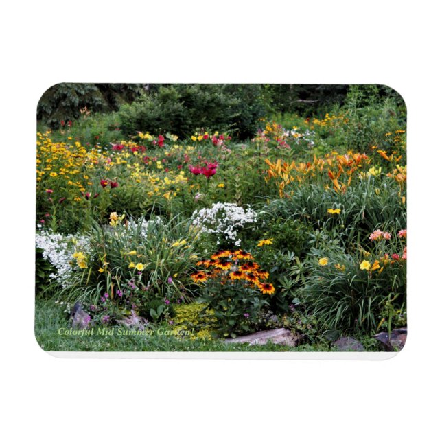Färgfulla sommarträdgårdar! magnet (Horisontell)