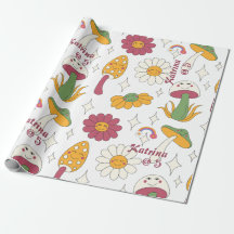 Färgfulla svampar, regnbåge och Daisy Mönster