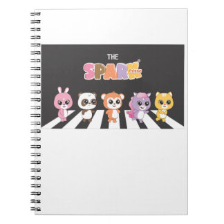 Färgfulla tecken Spiral Fotopatbok för bärbara dat Anteckningsbok