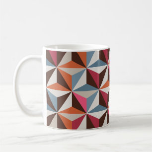 Färgfulla triangelplattor: Vintage Mosaic Kaffemugg