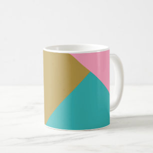 Färgfulla trianglar för Färg-block av Abstrakt Geo Kaffemugg