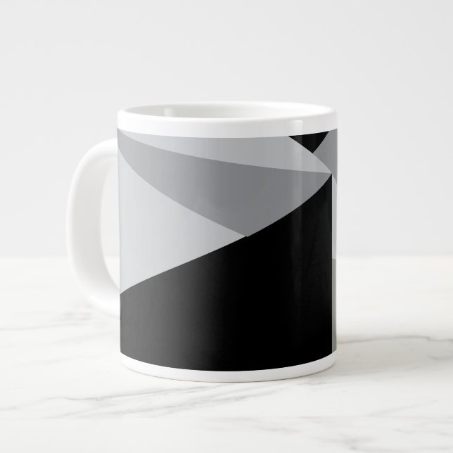 Färgfulla trianglar Mönster-design Jumbo Mugg (Framsida vänster)