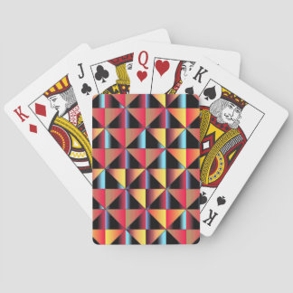 Färgfulla trianglar spelkort