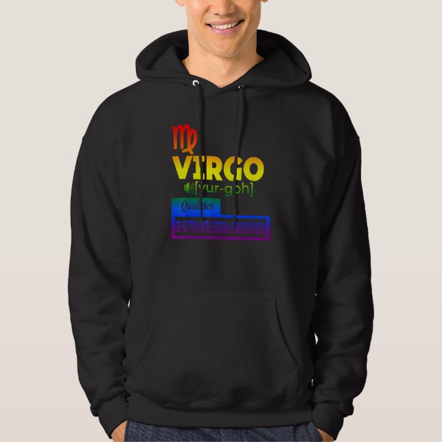 Färgfulla Våg Zodiac-egenskaper Hoodie (Framsida)