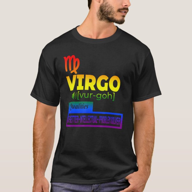 Färgfulla Våg Zodiac-egenskaper T Shirt (Framsida)