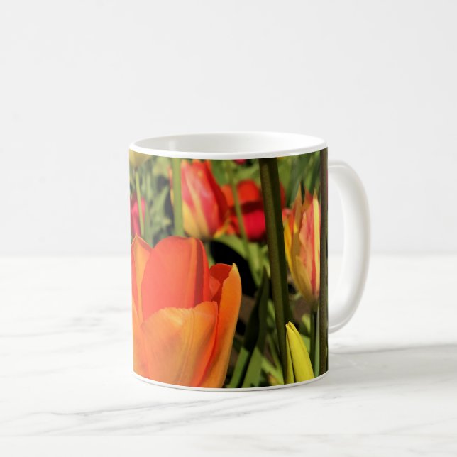 Färgfulla Vår-tulpaner Kaffemugg (Framsida höger)