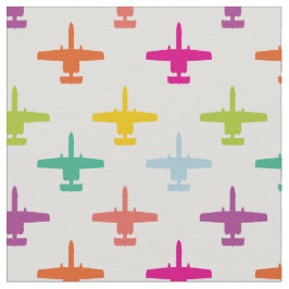 Färgfullt A-10 Warthog Attack Jet Mönster Candy Tyg