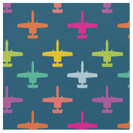 Färgfullt A-10 Warthog Attack Jet Mönster Candy Tyg
