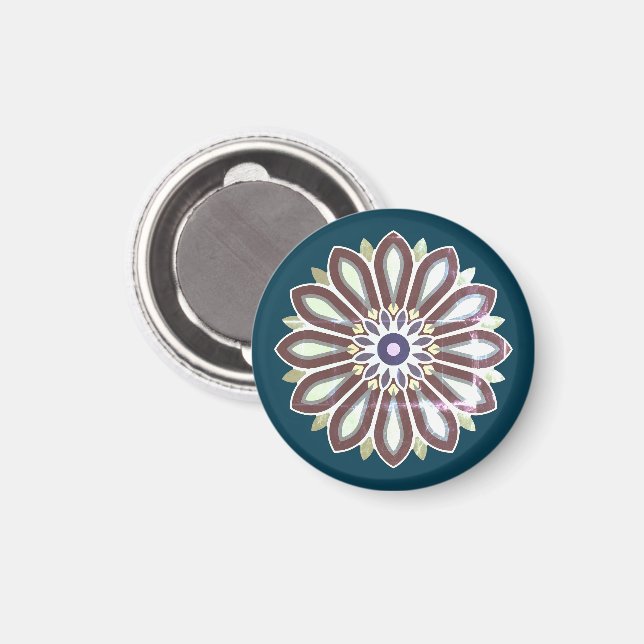 FÄRGFULLT BLOMMOR KONST GÅVA DOTTER MAMMA BOSS 202 MAGNET (Front/Back)
