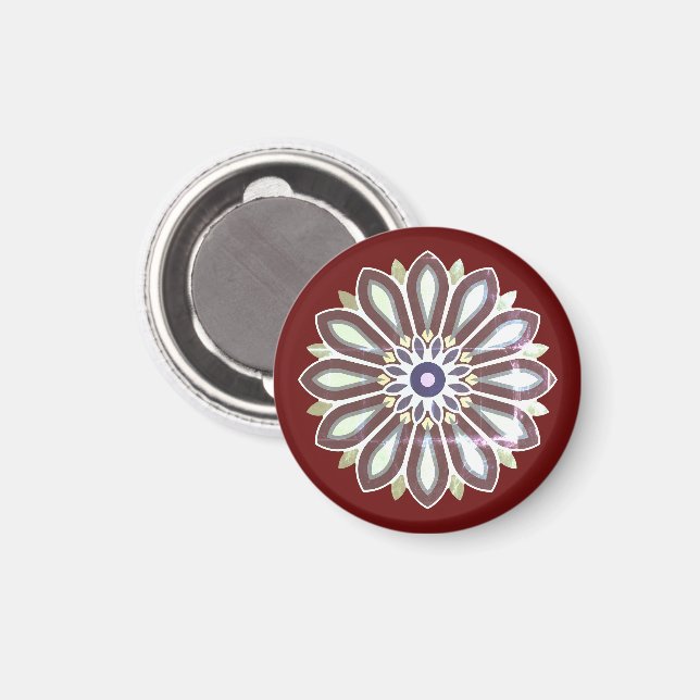 FÄRGFULLT BLOMMOR KONST GÅVA DOTTER MAMMA BOSS 202 MAGNET (Front/Back)