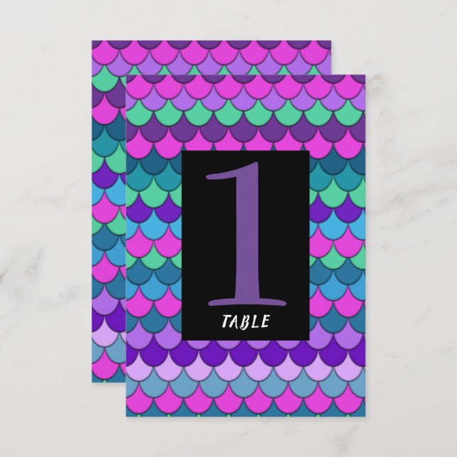 Färgfullt Bordsnummer för Party med flera Färgader (Fram/baksida)