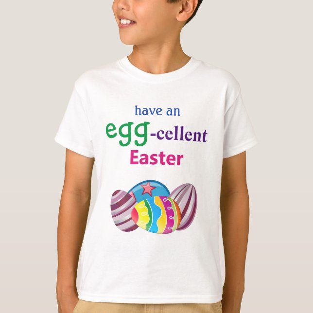 Färgfullt EGGcellent-Påskägg T-Shirt (Framsida)
