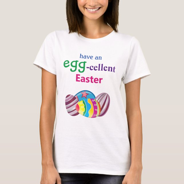 Färgfullt EGGcellent-Påskägg T Shirt (Framsida)