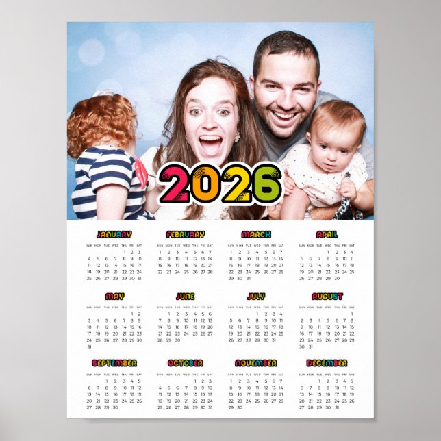Färgfullt familjefoto 2023-kalender poster (Framsidan)