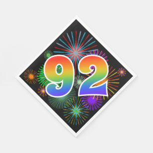 Färgfullt Fireworks + Rainbow Mönster "92" Händels Pappersservett