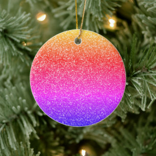 Färgfullt Glittery Sprinkles jul Helgdag 2019 Julgransprydnad Keramik