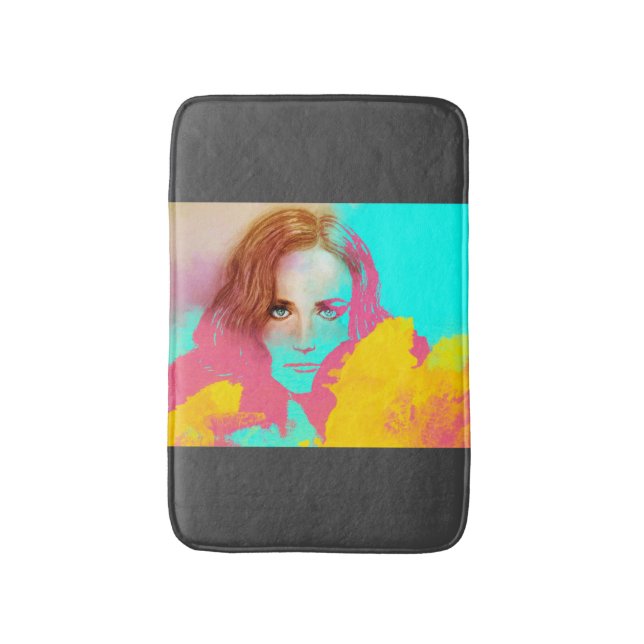 Färgfullt illustrerat badbad - Intense Badrumsmatta (Framsidan (Vertikal))