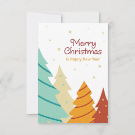 Färgfullt Julgran-kort. Kort