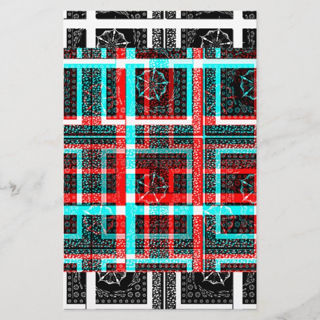 Färgfullt kvadratiskt Maze-geometriskt kontrollera (Framsida)