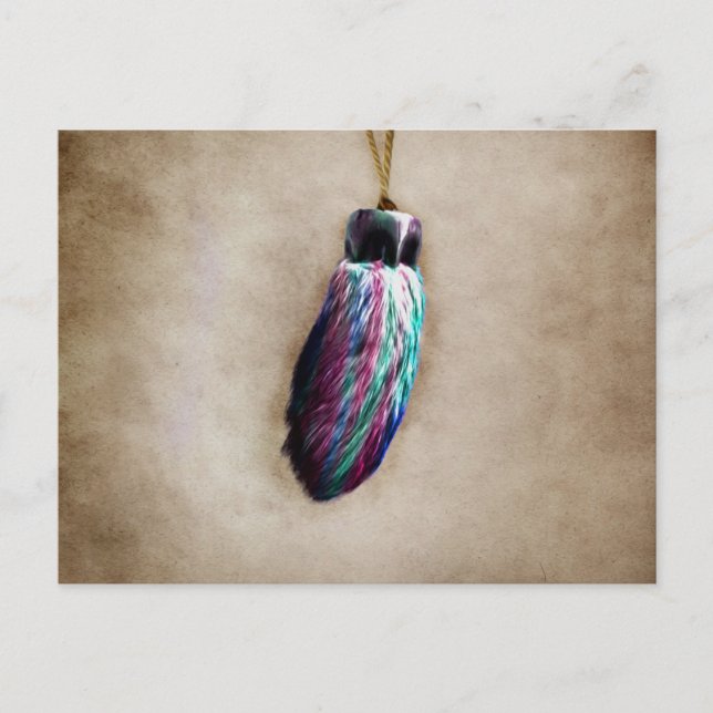 Färgfullt Lucky Rabbit's Foot Vykort (Framsida)