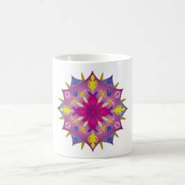 Färgfullt Mandala Energy Wheel Flower Harmony Kaffemugg