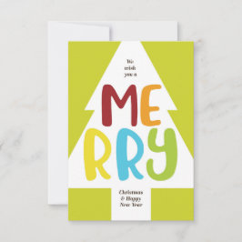 Färgfullt och glatt julkort. kort