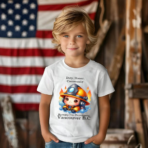 Färgfullt redo för brandbekämpning av tecknad! t shirt