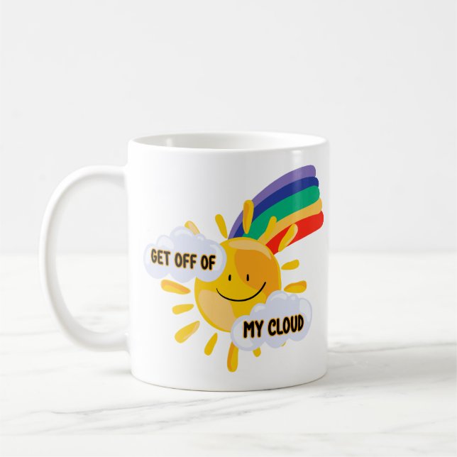 Färgfullt regnbåge av mitt moln kaffemugg (Vänster)