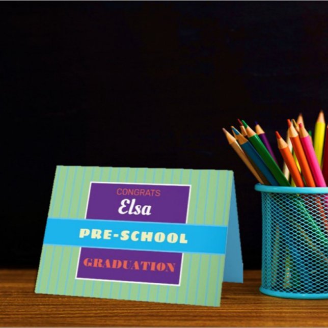 Färgfullt studenten-kort för Anpassningsbar före s Kort (Skapare uppladdad)