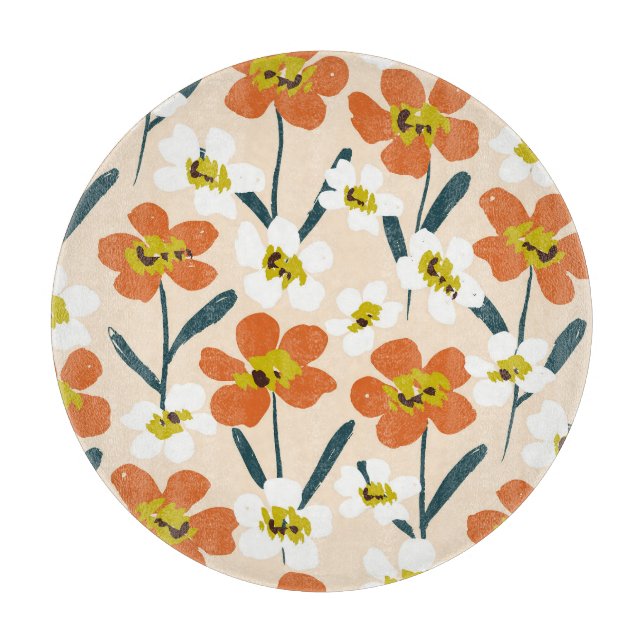 Färgfullt, vintagens blommönster. (Framsidan)