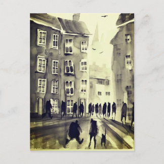 Färgfullt vykort för stadskonst nr 12