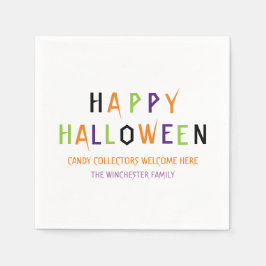 Färgfylld Anpassningsbar i Happy halloween-format Pappersservett
