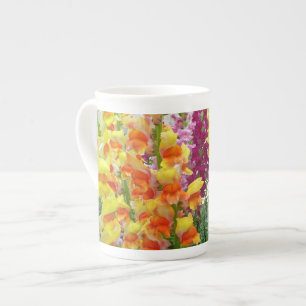 Färgfylld Blommigt för ögonblicksbilder Benporslin Mugg