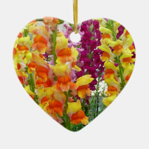 Färgfylld Blommigt för ögonblicksbilder Julgransprydnad Keramik