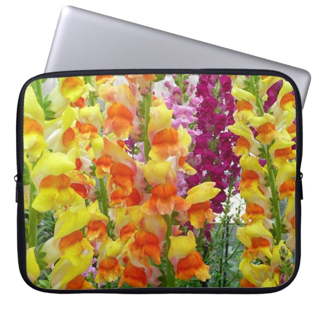 Färgfylld Blommigt för ögonblicksbilder Laptop Sleeve (Framsidan)