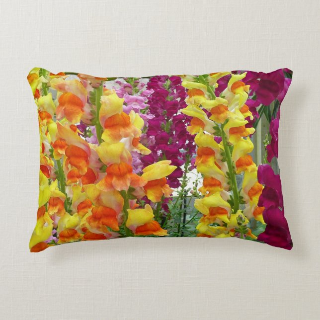 Färgfylld Blommigt för ögonblicksbilder Prydnadskudde (Framsidan)