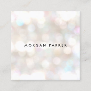 Färgfylld Bokeh Glitter-ruta Fyrkantigt Visitkort