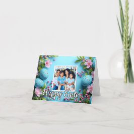 Färgfylld fotomall för Anpassningsbar Påsk Collage Helgkort