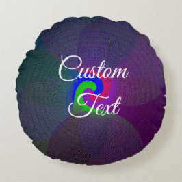 Färgfylld Geometric Round Pillow-fylld centrerad Rund Kudde