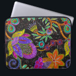 Färgfylld glasform Pärlor Retro Large Blommigt Des Laptop Sleeve<br><div class="desc">Färgstark blommigt av pärlor i färg. Finns på andra produkter och på begäran på produkter som Zazzle erbjuder.</div>