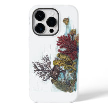 Färgfylld, hotad, handmålad korallrev