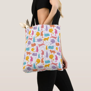 Färgfylld katts Cute Tote Bag Tygkasse