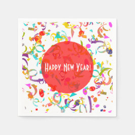 Färgfylld konfetti Art Tillfällen Red-mall Pappersservett