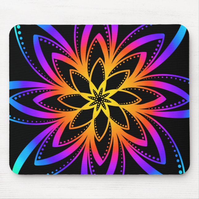 Färgfylld Mandala Mouse Pad Musmatta (Framsidan)